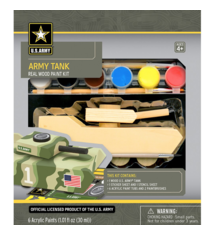 Dr Toys U.S. ARMY TANK LICENSED WOOD PAINT KIT