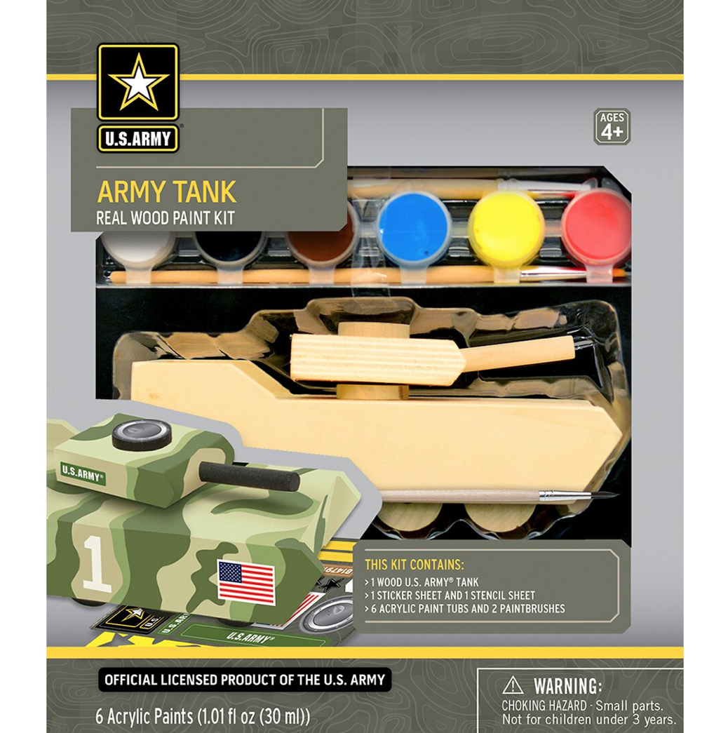 Dr Toys U.S. ARMY TANK LICENSED WOOD PAINT KIT