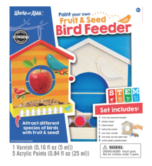 Works of Ahhh FRUIT & SEED BIRDFEEDER WOOD PAINT KIT