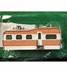 MTH O StainlessMobile Home, Salmon/White w/Lights