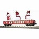MTH - RailKing #30-72210, MTH Christmas Gondola W/LED Christmas Lights