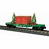 MTH - RailKing #30-76822, Christmas Flatcar w/LightedvChristmasTrees,