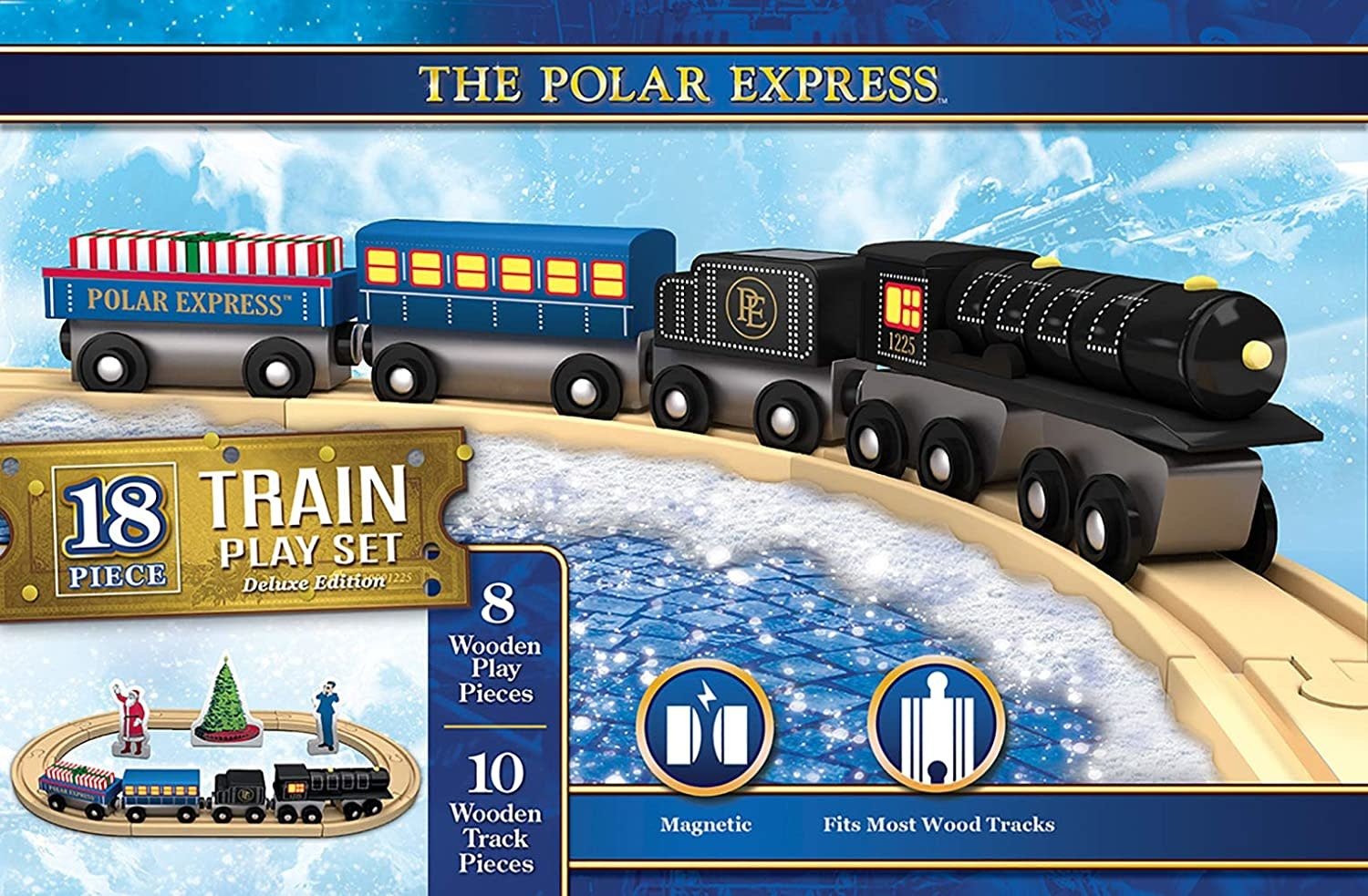 42077, The Polar Express wooden train set - Bussinger Trains  & Toys!