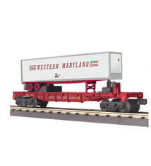 MTH - RailKing 30-76611	 - 	Western Maryland	Flat Car w/40' Trailer