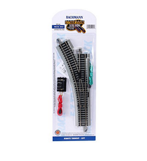 BACHMANN HO Scale Bachmann Trains Snap-Fit E-Z Track Remote Turnout - Left