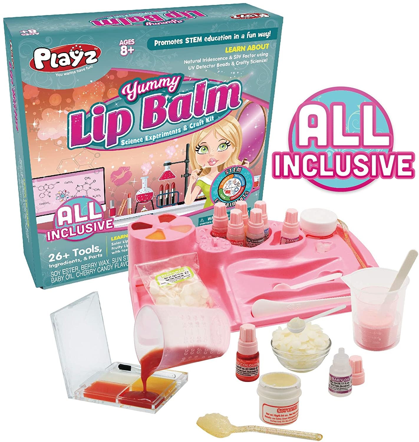 Playz Yummy Lip Balm Makeup Arts & Craft Kit