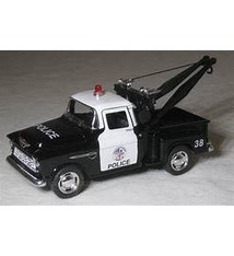 Kinsmart VE-STEPO, Diecast 1955 Chevy Police Pickup, 1:32 Scale