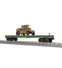 MTH - RailKing O US Army Flatcar w/Humvee #8225 - 30-76835