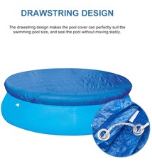 INTEX Round Swimming Pool Cover, 6/8/10ft Diameter Easy Set Up