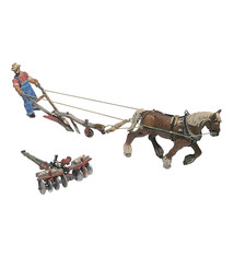 Woodland Scenics HO Plow/Disc/Horse/Man