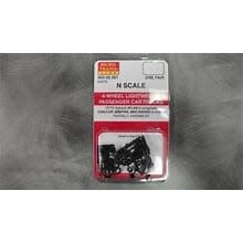 Micro Trains Line Four-Wheel Passenger Car Trucks -- With Adjustable Length Couplers  1 Pair