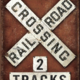 Desperate Enterprises Railroad Crossing - Tin 16"Wx12.5"H