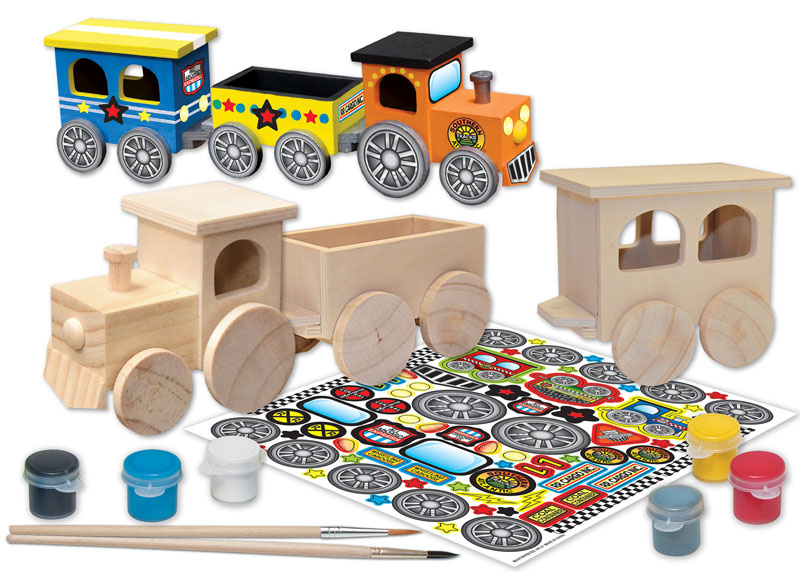 Works of Ahhh Classic Wood Paint Kit - Toy Train