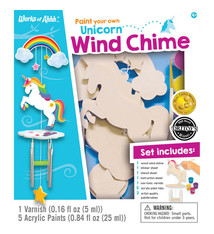 Classic Wood Paint Kit - Unicorn Wind Chime