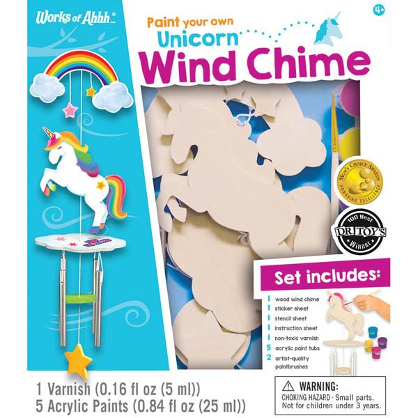 Classic Wood Paint Kit - Unicorn Wind Chime
