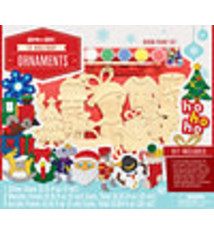 Masterpiece Holiday Wood Paint Kit - 12pc Ornaments