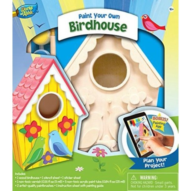 Masterpiece Buildable Wood Paint Kit - Birdhouse