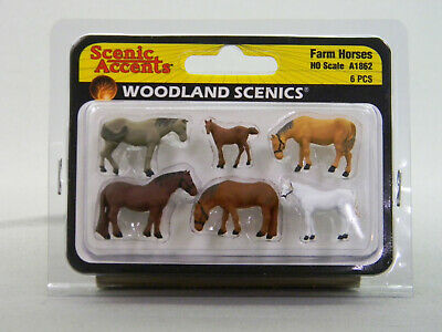 Woodland Scenics A1862 Farm Horses HO