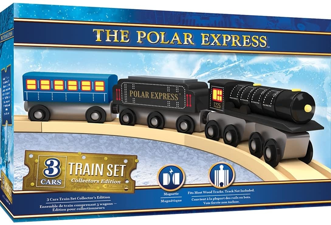 The Polar Express - 3pc Wood Toy Train Set