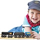 The Polar Express - 3pc Wood Toy Train Set