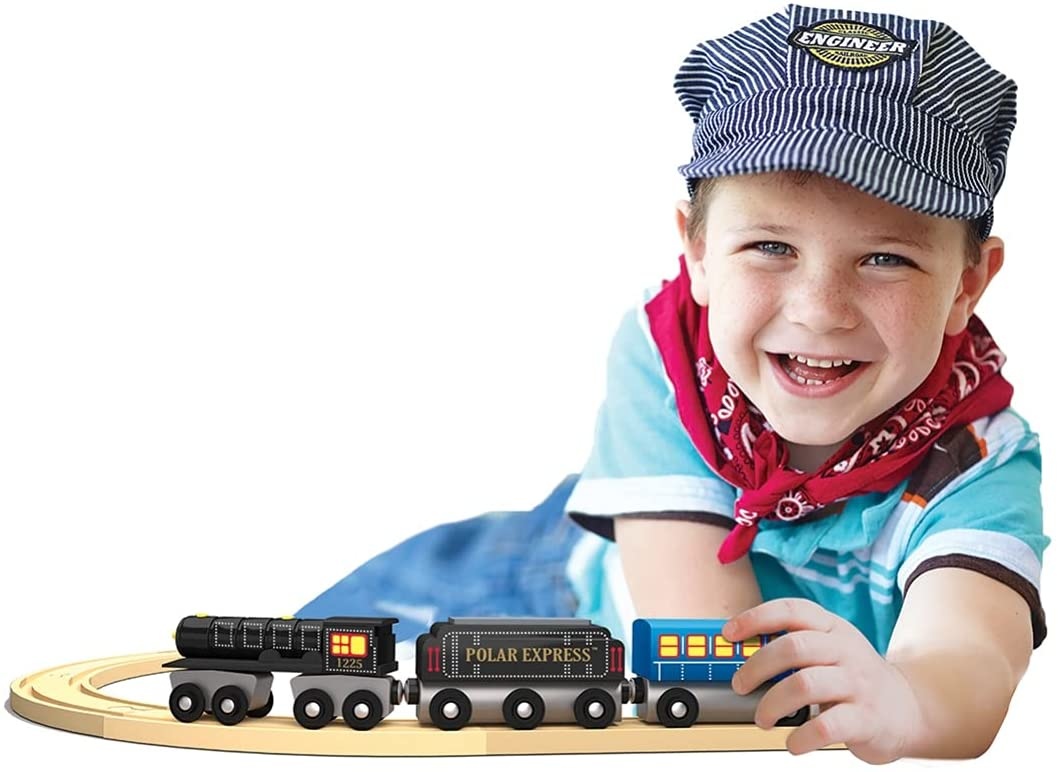 The Polar Express - 3pc Wood Toy Train Set