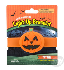 The Toy Network Pumpkin Light-Up BRACELET - Halloween