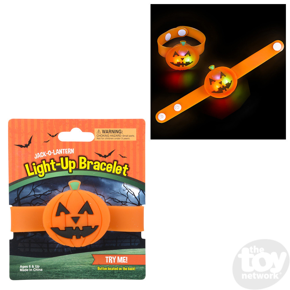The Toy Network Pumpkin Light-Up BRACELET - Halloween
