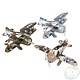 6.5" Diecast Pull Back Camouflage Biplane