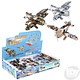 6.5" Diecast Pull Back Camouflage Biplane