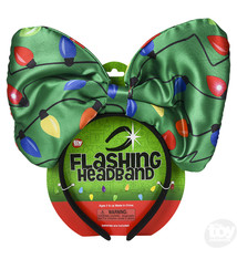 The Toy Network 10" Christmas Light Bulbs Light-up Bow Band