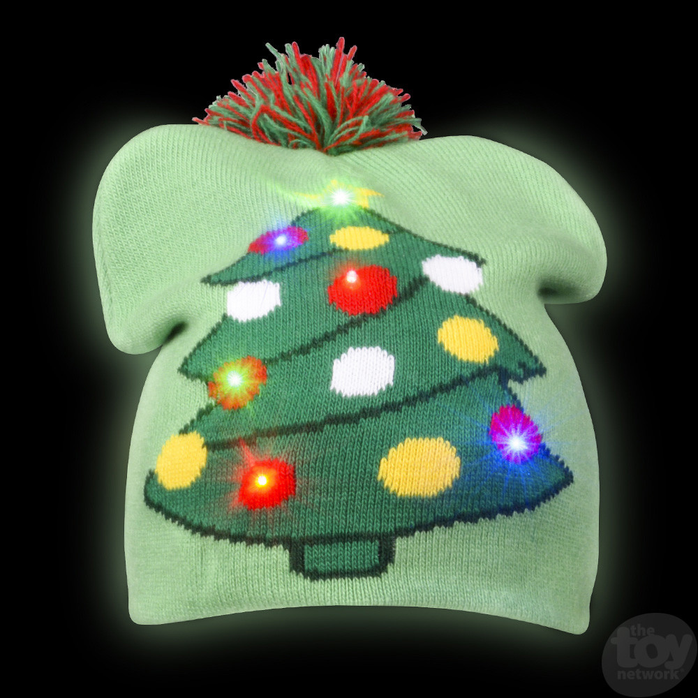 Christmas Tree Light-up Beanie Hat