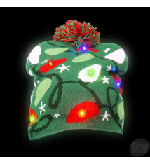 Christmas Bulb Light-up Beanie Hat