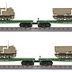 MTH - RailKing MTH 30-70120 4-Car Flat Car Set, M270 Rocket Launcher, Desert Scheme