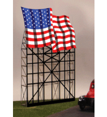 Miller Engineering Miller Engineering Light Works #4072, American Flag Sign