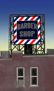 Miller Engineering Miller Engineering Light Works #8930 Barber shop Window Sign