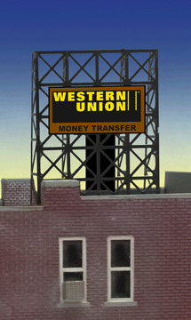 Miller Engineering Miller Engineering Light Works #8940, Western Union Window Sign