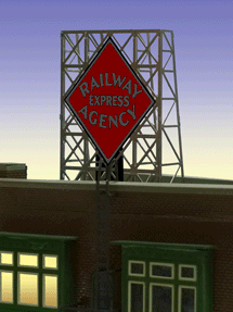 Miller Engineering Miller Engineering Light Works #8870, Railway express Agency Window Sign
