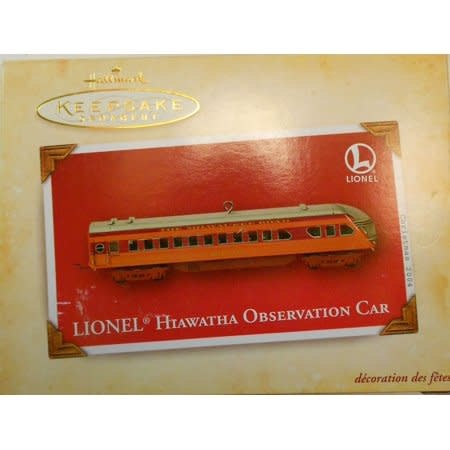 Hallmark Ornament, Lionel Hiawatha Observation Car