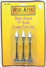 MTH - RailKing #RK-1062, Rail King Main Street 0 scale Lamp Post Set