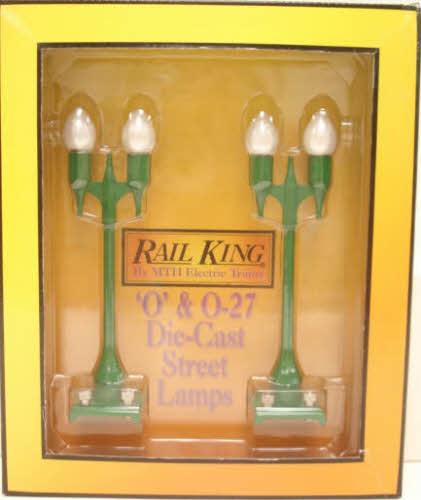 MTH - RailKing #30-1080, No. 580-2 Street Lamp Set, Pea Green