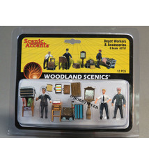 Woodland Scenics A2757 Depot Workers & Accessories O