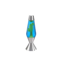 16.3" Lava Lamp - Yellow, Blue, Silver Base