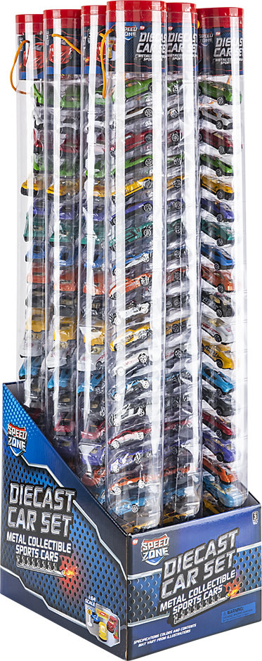 The Toy Network Diecast Car Tube Set 1:64 Scale