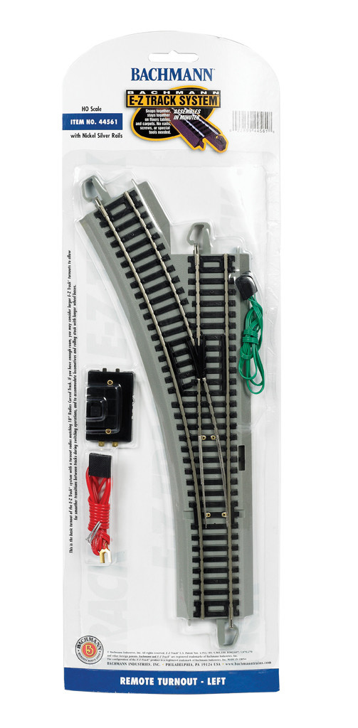 BACHMANN HO Scale Bachmann Trains Snap-Fit E-Z Track Remote Turnout - Left
