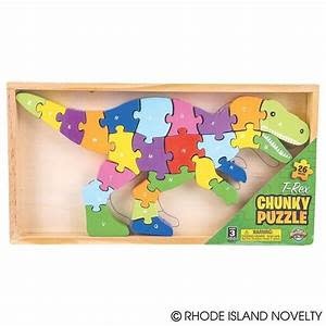 12" x 6.5" Wooden T-Rex Puzzle