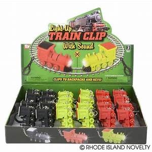 The Toy Network 2" Light Up Train Backpack Clip With Sound