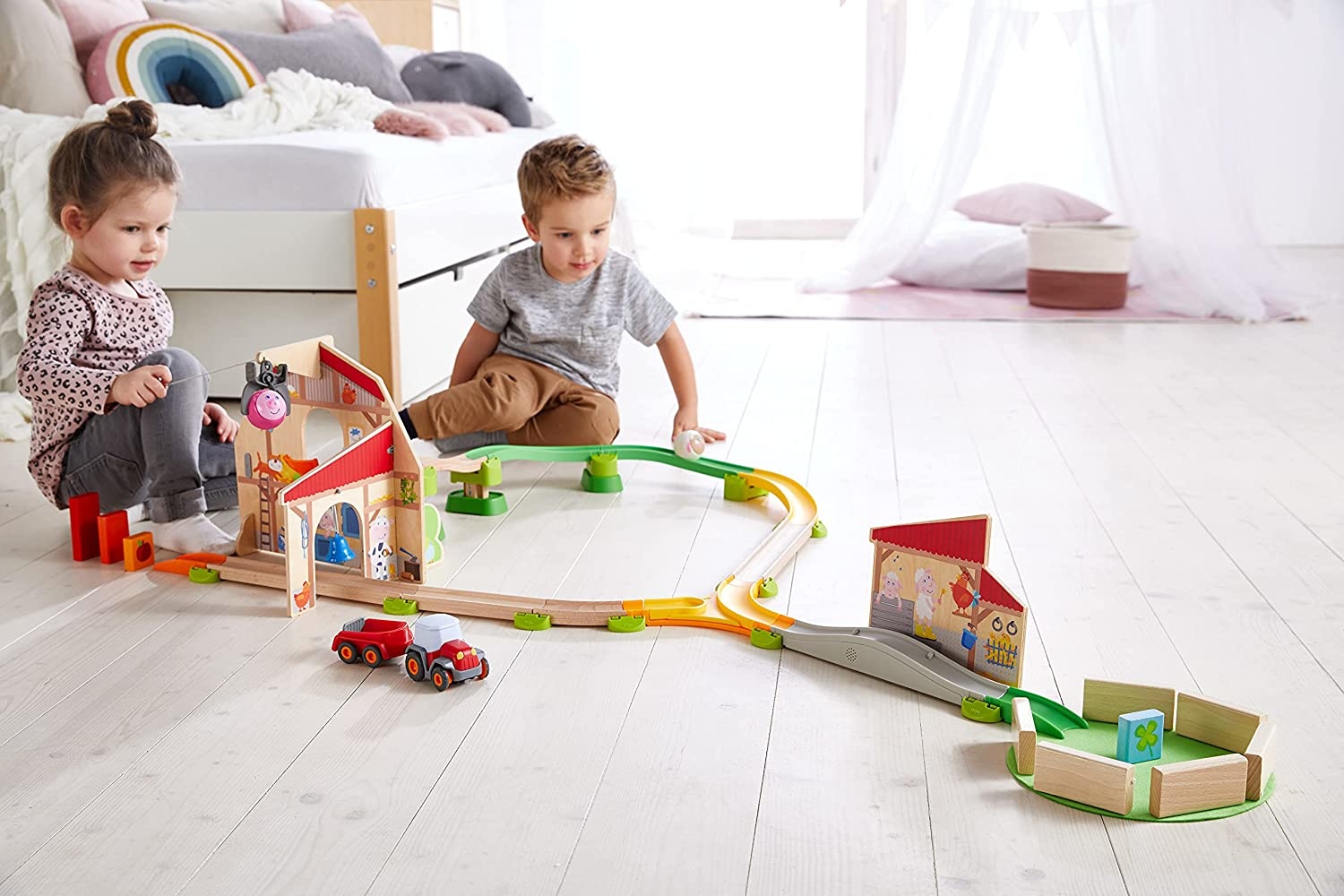 Haba Kullerbu Ball Track System Sound Play Farm Track