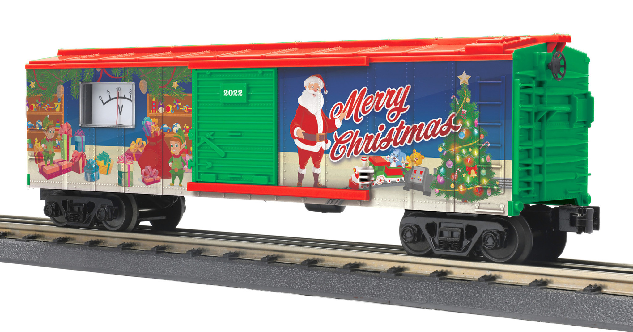 MTH - RailKing MTH Christmas Box Car w/Blinking LED