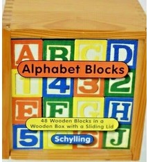 Schylling Alphabet Blocks 48 Pcs., Small 1.25"
