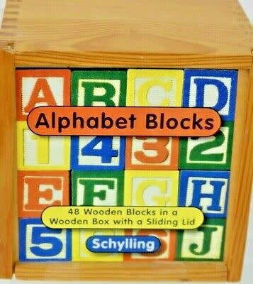 Schylling Alphabet Blocks 48 Pcs., Small 1.25"